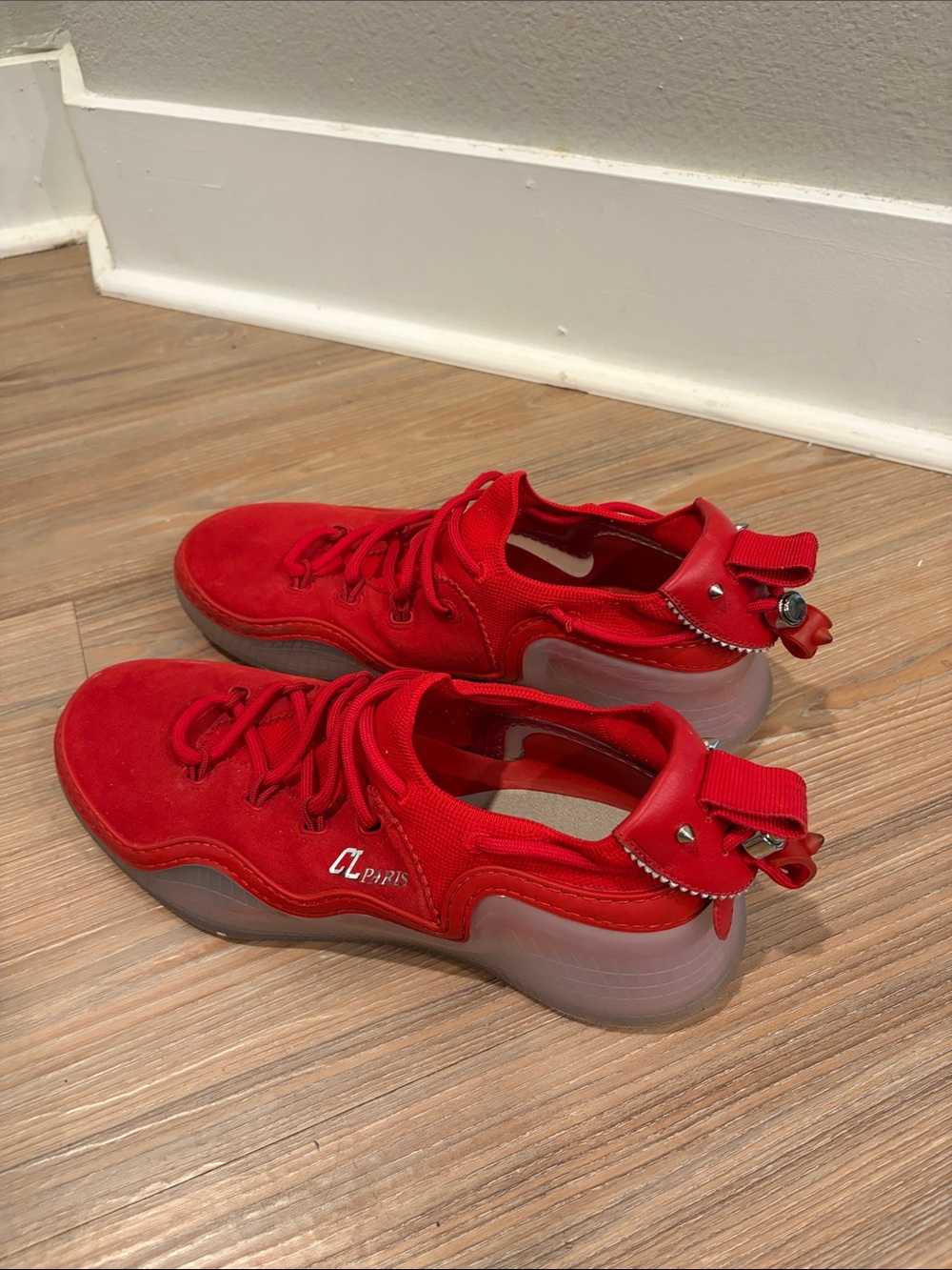 Christian Louboutin Red Low-Top Sneakers
